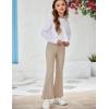 Arshiner Girls Print Flare Leggings Kids Elastic High Waisted Bell Bottoms Yoga Pants with Pockets(Moon Gray)