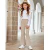 Arshiner Girls Print Flare Leggings Kids Elastic High Waisted Bell Bottoms Yoga Pants with Pockets(Moon Gray)