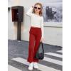 Arshiner Girls Print Flare Leggings Kids Elastic High Waisted Bell Bottoms Yoga Pants with Pockets(Red)