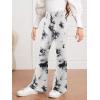 Arshiner Girls Print Flare Leggings Kids Elastic High Waisted Bell Bottoms Yoga Pants with Pockets(Tie Dye-black&white)