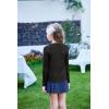 Arshiner Girls Raglan Long Sleeves Shirts Textured Knit Tops for Girls Casual Soft Kids Loose Blouse Tee(Black)