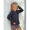 Arshiner Girls Raglan Long Sleeves Shirts Textured Knit Tops for Girls Casual Soft Kids Loose Blouse Tee(Black)