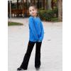 Arshiner Girls Raglan Long Sleeves Shirts Textured Knit Tops for Girls Casual Soft Kids Loose Blouse Tee(Blue)