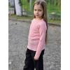 Arshiner Girls Raglan Long Sleeves Shirts Textured Knit Tops for Girls Casual Soft Kids Loose Blouse Tee(Light Pink)