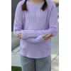 Arshiner Girls Raglan Long Sleeves Shirts Textured Knit Tops for Girls Casual Soft Kids Loose Blouse Tee(Lilac)