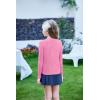 Arshiner Girls Raglan Long Sleeves Shirts Textured Knit Tops for Girls Casual Soft Kids Loose Blouse Tee(Peach Pink)