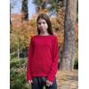 Arshiner Girls Raglan Long Sleeves Shirts Textured Knit Tops for Girls Casual Soft Kids Loose Blouse Tee(Red)