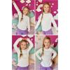 Arshiner Girls Raglan Long Sleeves Shirts Textured Knit Tops for Girls Casual Soft Kids Loose Blouse Tee(White)