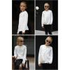 Arshiner Girls Raglan Long Sleeves Shirts Textured Knit Tops for Girls Casual Soft Kids Loose Blouse Tee(White)