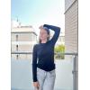 Arshiner Girls Shirts Half Turtleneck Long Sleeve Tops Casual Knitted Slim Fit Pullover Blouse Tee(Black)