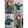 Arshiner Girls Shirts Half Turtleneck Long Sleeve Tops Casual Knitted Slim Fit Pullover Blouse Tee(Forest Green)