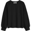 Arshiner Girls Shirts Lace Raglan Long Sleeves Crewneck Casual Soft Kids Blouse Tee Tops(Black)