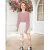 Arshiner Girls Shirts Lace Raglan Long Sleeves Crewneck Casual Soft Kids Blouse Tee Tops(Lotus Root Pink)