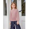 Arshiner Girls Shirts Lace Raglan Long Sleeves Crewneck Casual Soft Kids Blouse Tee Tops(Lotus Root Pink)