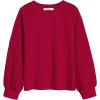 Arshiner Girls Shirts Lace Raglan Long Sleeves Crewneck Casual Soft Kids Blouse Tee Tops(Red)