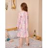 Arshiner Girls’ Sleepwear Long Sleeve Cute Nightgown Nightie Pajama Dress(A Pink/Cat)