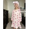 Arshiner Girls’ Sleepwear Long Sleeve Cute Nightgown Nightie Pajama Dress(Apricot Teddy)