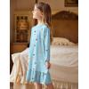 Arshiner Girls’ Sleepwear Long Sleeve Cute Nightgown Nightie Pajama Dress(Blue Ballet Girl)