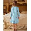 Arshiner Girls’ Sleepwear Long Sleeve Cute Nightgown Nightie Pajama Dress(Blue Ballet Girl)