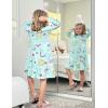 Arshiner Girls’ Sleepwear Long Sleeve Cute Nightgown Nightie Pajama Dress(Blue Green Cartoon)