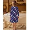 Arshiner Girls’ Sleepwear Long Sleeve Cute Nightgown Nightie Pajama Dress(Navy Blue Rainbow Horses)