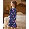 Arshiner Girls’ Sleepwear Long Sleeve Cute Nightgown Nightie Pajama Dress(Navy Blue Rainbow Horses)