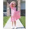 Arshiner Girls’ Sleepwear Long Sleeve Cute Nightgown Nightie Pajama Dress(Pink Cherry)