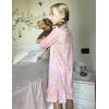 Arshiner Girls’ Sleepwear Long Sleeve Cute Nightgown Nightie Pajama Dress(Pink Teddy)
