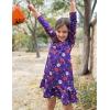 Arshiner Girls’ Sleepwear Long Sleeve Cute Nightgown Nightie Pajama Dress(Purple Halloween)
