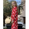 Arshiner Girls’ Sleepwear Long Sleeve Cute Nightgown Nightie Pajama Dress(Red Christmas)