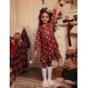 Arshiner Girls’ Sleepwear Long Sleeve Cute Nightgown Nightie Pajama Dress(Red Christmas Teddy)
