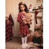 Arshiner Girls’ Sleepwear Long Sleeve Cute Nightgown Nightie Pajama Dress(Red Christmas Teddy)
