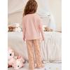 Arshiner Girls’ Sleepwear Short Sleeve Long Pants Pajamas Sets Soft Loungwear for Kids(Pink Dog)