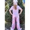 Arshiner Girls’ Sleepwear Short Sleeve Long Pants Pajamas Sets Soft Loungwear for Kids(Purple Tie Dye)