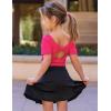 Arshiner Girl’s Sport Skirts with Shorts Athletic Pleated Skort Colorful Performance Skorts(Black)