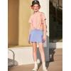 Arshiner Girl’s Sport Skirts with Shorts Athletic Pleated Skort Colorful Performance Skorts(Lavender)