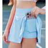 Arshiner Girl’s Sport Skirts with Shorts Athletic Pleated Skort Colorful Performance Skorts(Light Blue)