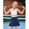 Arshiner Girl’s Sport Skirts with Shorts Athletic Pleated Skort Colorful Performance Skorts(Navy Blue)