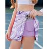 Arshiner Girl’s Sport Skirts with Shorts Athletic Pleated Skort Colorful Performance Skorts(Purple Marble)