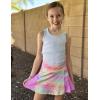 Arshiner Girl’s Sport Skirts with Shorts Athletic Pleated Skort Colorful Performance Skorts(Rainbow Pink Leopard)