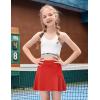 Arshiner Girl’s Sport Skirts with Shorts Athletic Pleated Skort Colorful Performance Skorts(Red)