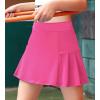 Arshiner Girl’s Sport Skirts with Shorts Athletic Pleated Skort Colorful Performance Skorts(Rose Red)