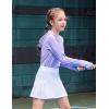 Arshiner Girl’s Sport Skirts with Shorts Athletic Pleated Skort Colorful Performance Skorts(White)