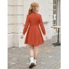 Arshiner Girls Sweater Dress Long Sleeve Button Knit Fall Winter Pullover Dresses for Kids 5-12 Years(Brown)