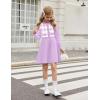 Arshiner Girls Sweater Dress Long Sleeve Button Knit Fall Winter Pullover Dresses for Kids 5-12 Years(Dusty Purple)