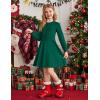 Arshiner Girls Sweater Dress Long Sleeve Button Knit Fall Winter Pullover Dresses for Kids 5-12 Years(Green)