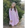 Arshiner Girls Sweater Dress Long Sleeve Button Knit Fall Winter Pullover Dresses for Kids 5-12 Years(Pink-white)