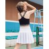 Arshiner Girl’s Tennis Skirts with Shorts Athletic Pleated Skirt Workout Performance Skorts with Pockets for Kids 4-13Y(#1-white)