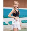 Arshiner Girl’s Tennis Skirts with Shorts Athletic Pleated Skirt Workout Performance Skorts with Pockets for Kids 4-13Y(#1-white)