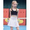 Arshiner Girl’s Tennis Skirts with Shorts Athletic Pleated Skirt Workout Performance Skorts with Pockets for Kids 4-13Y(#1-white)